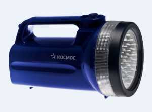 Космос фонарь-прожектор 860LED (4xR20, 4R25) 19св/д (160lm), синий/пластик, влагозащитный (арт. 76546)