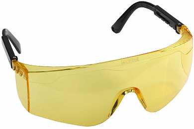 Очки STAYER защитные с регулируемыми дужками, желтые (арт. 2-110465)