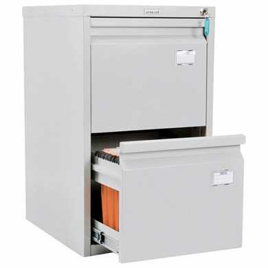 Шкаф картотечный ПРАКТИК "A-42", 685х408х485 мм, 2 ящика для 84 подвесных папок, без папок (арт. 290698)