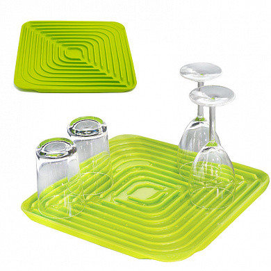 Коврик для сушки посуды Flume™ зеленый (арт. 85011)