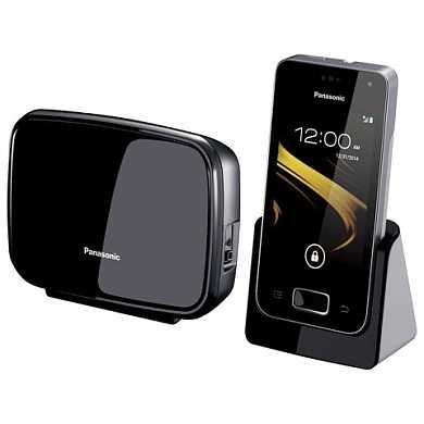Радиотелефон PANASONIC KX-PRX120W, Wi-Fi, слот SD, камера 0,3 Мп, автоответчик, спикерфон, полифония, цвет титановый (арт. 262050)