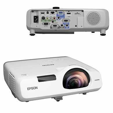Проектор EPSON EB-535W, LCD, 1280x800, 16:10, 3400 лм, 16000:1, короткофокусный, 3,7 кг, V11H671040 (арт. 353622)