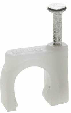 Скоба-держатель для круглого кабеля, с оцинкованным гвоздем, 7 мм, 50 шт, ЗУБР (арт. 45111-07)