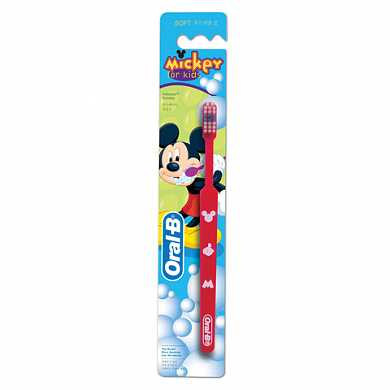 Зубная щетка детская ORAL-B (Орал-Би) Kids "Mickey", для 2-4 лет, мягкая (арт. 603207)