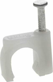 Скоба-держатель для круглого кабеля, с оцинкованным гвоздем, 8 мм, 50 шт, ЗУБР (арт. 45111-08)