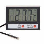 Термометр электронный REXANT комнатно-уличный с часами, 70-0505 (арт. 611648)