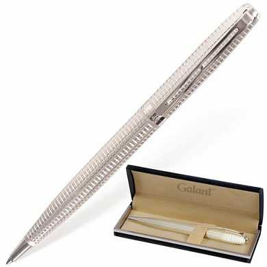 Ручка подарочная шариковая GALANT "Royal Platinum", корпус серебристый, хромированные детали, пишущий узел 0,7 мм, синяя (арт. 140962)
