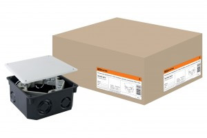 TDM коробка распред. 110х110х50мм СУ для полых стен с крышкой и клемниками IP20 (60) SQ1402-0016 (арт. 510044)