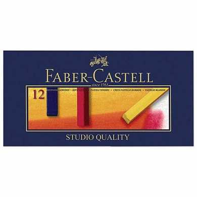 Пастель мягкая художественная FABER-CASTELL "Gofa", 12 цветов, квадратное сечение, 128312 (арт. 180698)