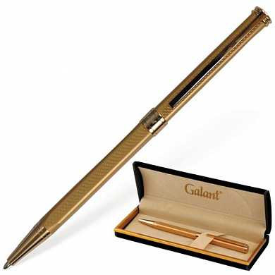 Ручка подарочная шариковая GALANT "Stiletto Gold", тонкий корпус, золотистый, золотистые детали, пишущий узел 0,7 мм, синяя, 140527 (арт. 140527)
