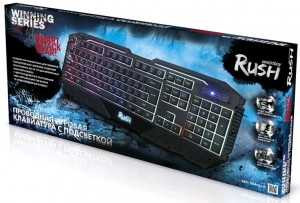 Клавиатура Smartbuy Rush 304, игровая, мультимедийная, USB, черный, подсветка, 104+12 клавиш, SBK-304GU-K (арт. 583076)