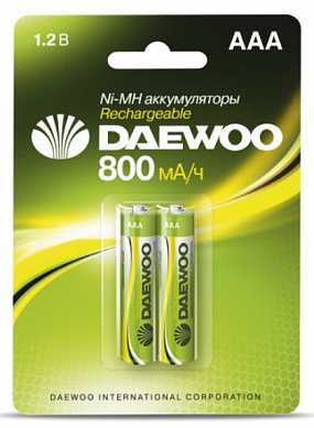 Аккумулятор Daewoo /R03 800Mah Ni-Mh Bl2 (арт. 182498)