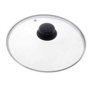 Крышка Mallony, диаметр 30см, стекло, ручка пластик, металлический обод, паровыпуск, 987024 (арт. 627952)