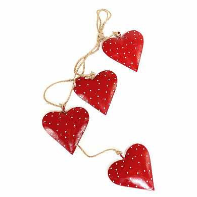 Гирлянда подвесная Red hearts, 4 шт. (арт. en_ny0035) купить в интернет-магазине ТОО Снабжающая компания от 10 339 T, а также и другие Товары для вечеринки на сайте dulat.kz оптом и в розницу