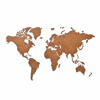 Карта-пазл Wall decoration, 90х54 см, коричневая (арт. 19-03)