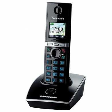 Радиотелефон PANASONIC KX-TG8051RUB, память 50 номеров, АОН, повтор, спикерфон, полифония, 10-100 м, черный (арт. 262045)
