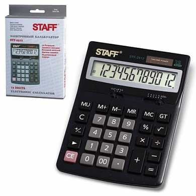 Калькулятор STAFF настольный STF-2512, 12 разрядов, двойное питание, 170х125 мм (арт. 250136)