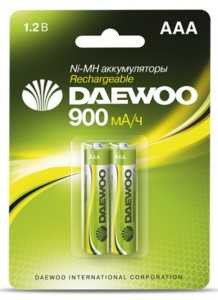 Аккумулятор Daewoo /R03 900Mah Ni-Mh Bl2 (арт. 182499) купить в интернет-магазине ТОО Снабжающая компания от 1 519 T, а также и другие R03/AAA 286 аккумуляторы на сайте dulat.kz оптом и в розницу