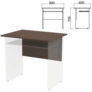 Столешница, царга стола компьютерного "Канц" 800х600х750 мм, цвет венге, СК25.16.1 (арт. 640522)