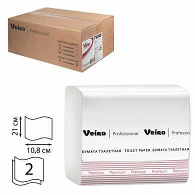 Бумага туалетная VEIRO (Система T3), комплект 30 шт., Premium, листовая, 250 л., 21х10,8 см, 2-слойная, TV302 (арт. 127094)