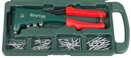 Заклепочник, KRAFTOOL "NX-5" 31173-H6, усиленный литой к d=2,4-4,8 мм - Al и сталь, d=2,4-4,0 - нерж сталь, в боксе, с набором заклепок (арт. 31173-H6)