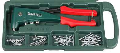 Заклепочник, KRAFTOOL "NX-5" 31173-H6, усиленный литой к d=2,4-4,8 мм - Al и сталь, d=2,4-4,0 - нерж сталь, в боксе, с набором заклепок (арт. 31173-H6) купить в интернет-магазине ТОО Снабжающая компания от 13 965 T, а также и другие Заклепочники на сайте dulat.kz оптом и в розницу