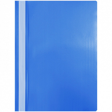 Папка-скоросшиватель пластик. OfficeSpace, А4, 120мкм, синяя с прозр. верхом (арт. Fms16-5_11689)