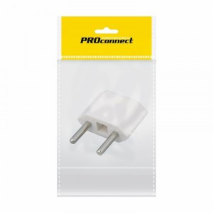 Сетевой переходник плоский "Тефаль" белый PROCONNECT (ПАКЕТ БОБ) 1 шт, 11-1041-9 (арт. 611419) купить в интернет-магазине ТОО Снабжающая компания от 294 T, а также и другие Сетевые переходники, тройники, адаптеры на сайте dulat.kz оптом и в розницу