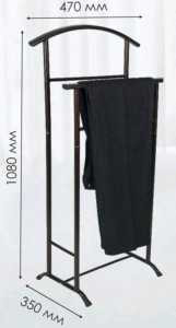 Вешалка напольная ЗМИ "Стиль 3", костюмная, 108х47х35см, черная, ВНП300Ч (арт. 584245)