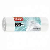 Мешки для мусора 50 л, белые, в рулоне 20 шт., ПНД, 9 мкм, 60х72 см, PACLAN "Extra", 163587 (арт. 604061)