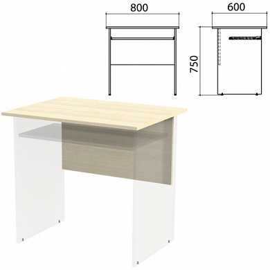 Столешница, царга стола компьютерного "Канц" 800х600х750 мм, цвет дуб молочный, СК25.15.1 (арт. 640521)