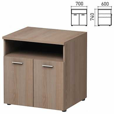 Тумба для оргтехники "Кубика", 770х600х740 мм, 2 двери, полка, ясень альтера, 401940-111 (арт. 640871) купить в интернет-магазине ТОО Снабжающая компания от 109 711 T, а также и другие Набор мебели "Кубика" на сайте dulat.kz оптом и в розницу