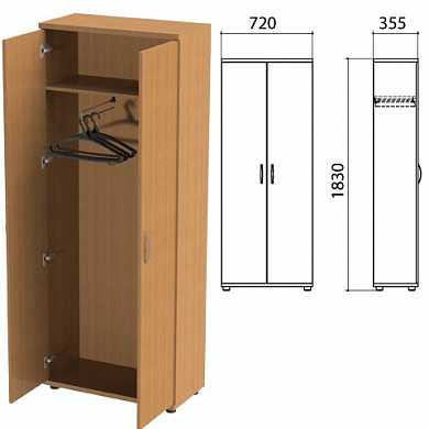 Шкаф для одежды "Эко", 720х355х1830 мм, бук бавария, 400742-55 (арт. 640269)