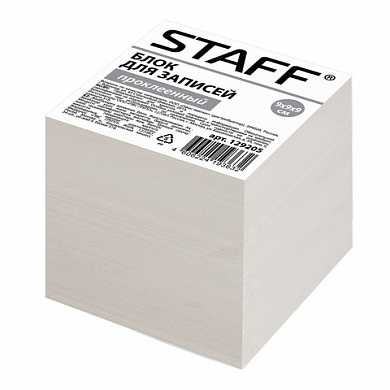 Блок для записей STAFF проклеенный, куб 9х9х9 см, белый, белизна 70-80%, 129205 (арт. 129205)