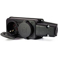 ЭРА колодка 2 гн. 16А, земля, с крышкой, IP44 (корпус каучук, черный) K-2e-IP44 3426 (арт. 650557) купить в интернет-магазине ТОО Снабжающая компания от 3 724 T, а также и другие Силовые разъемы на сайте dulat.kz оптом и в розницу