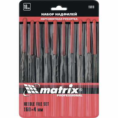 Набор надфилей, 160 х 4мм, 10 шт., обрезиненные рукоятки MATRIX (арт. 15818) купить в интернет-магазине ТОО Снабжающая компания от 5 292 T, а также и другие Надфили на сайте dulat.kz оптом и в розницу