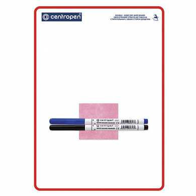Доска маркерная CENTROPEN А4, 240х337 мм, двусторонняя, клетка-линия, 2 маркера + салфетка, 7769/01 (арт. 236635) купить в интернет-магазине ТОО Снабжающая компания от 2 891 T, а также и другие Маркерные доски на сайте dulat.kz оптом и в розницу