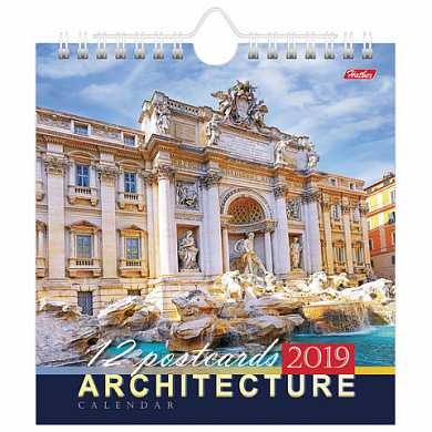 Календарь-домик на 2019 г., HATBER, на гребне с ригелем, 160х170 мм, "Архитектура", 12КД5гр 13163, K285084 (арт. 129510)