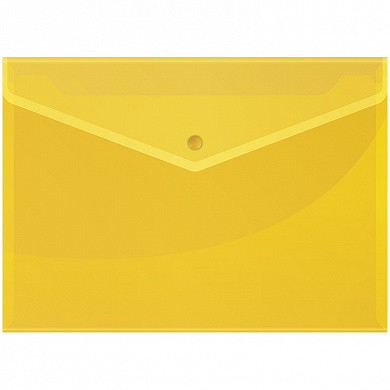 Папка-конверт на кнопке OfficeSpace А4, 150мкм, желтая (арт. Fmk12-2 / 220894)