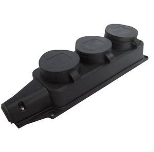 ЭРА колодка 3 гн. 16А, земля, с крышкой, IP44 (корпус каучук, черный) K-3e-IP44 3433 (арт. 650561) купить в интернет-магазине ТОО Снабжающая компания от 5 096 T, а также и другие Силовые разъемы на сайте dulat.kz оптом и в розницу
