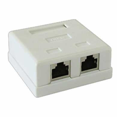 Розетка компьютерная RJ-45, категория STP 5e, внешняя, экранированная, 2 порта, 110&Krone, NAS214 (арт. 511763) купить в интернет-магазине ТОО Снабжающая компания от 2 058 T, а также и другие Розетки, переходники, штекера на сайте dulat.kz оптом и в розницу