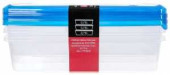 Емкость Plast team Pattern, для СВЧ и хранения продуктов, набор из 3шт, 0.75л, прямоугольная, PT9856 (арт. 586351)