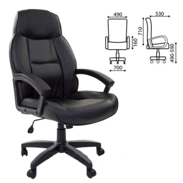 Кресло офисное BRABIX Formula EX-537, экокожа, черное купить в интернет-магазине ТОО Снабжающая компания от 229 600 T, а также и другие Кресла офисные для персонала на сайте dulat.kz оптом и в розницу