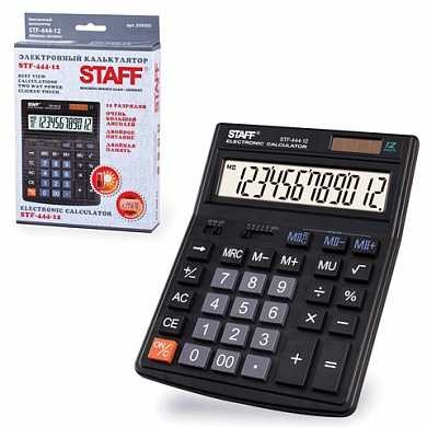 Калькулятор STAFF настольный STF-444-12, 12 разрядов, двойное питание, 199x153 мм (арт. 250303)