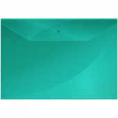 Папка-конверт на кнопке OfficeSpace А4, 150мкм, зеленая (арт. Fmk12-3 / 220895)