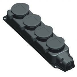 ЭРА колодка 4 роз. 16А, земля, с крышкой, IP44 (корпус каучук, черный) K-4e-IP44 3440 (арт. 650565) купить в интернет-магазине ТОО Снабжающая компания от 6 566 T, а также и другие Силовые разъемы на сайте dulat.kz оптом и в розницу