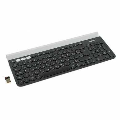Клавиатура беспроводная LOGITECH K780, для ПК, планшета, смартфона, 97 клавиш + 6 дополнительных клавиш, черно-белая, 920-008043 (арт. 512038)