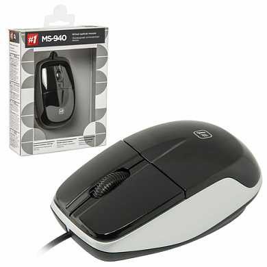 Мышь проводная DEFENDER MS-940, USB, 2 кнопки + 1 колесо-кнопка, оптическая, черная, 52940 (арт. 511889)