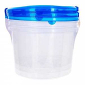 Емкость Plast team Pattern, для СВЧ и хранения продуктов, набор из 3шт, 0.8л, круглая, PT9853 (арт. 586352)