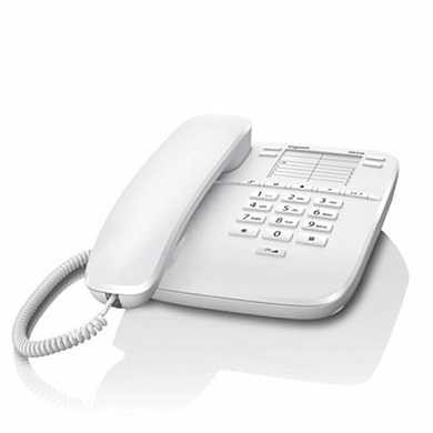 Телефон GIGASET DA310, память на 4 номера, повтор номера, тональный/импульсный набор, цвет белый, S30054S6528S302 (арт. 261369)